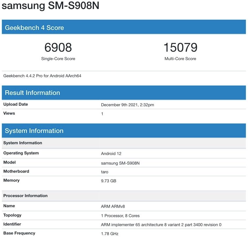 note 20 ultra snapdragon geekbench